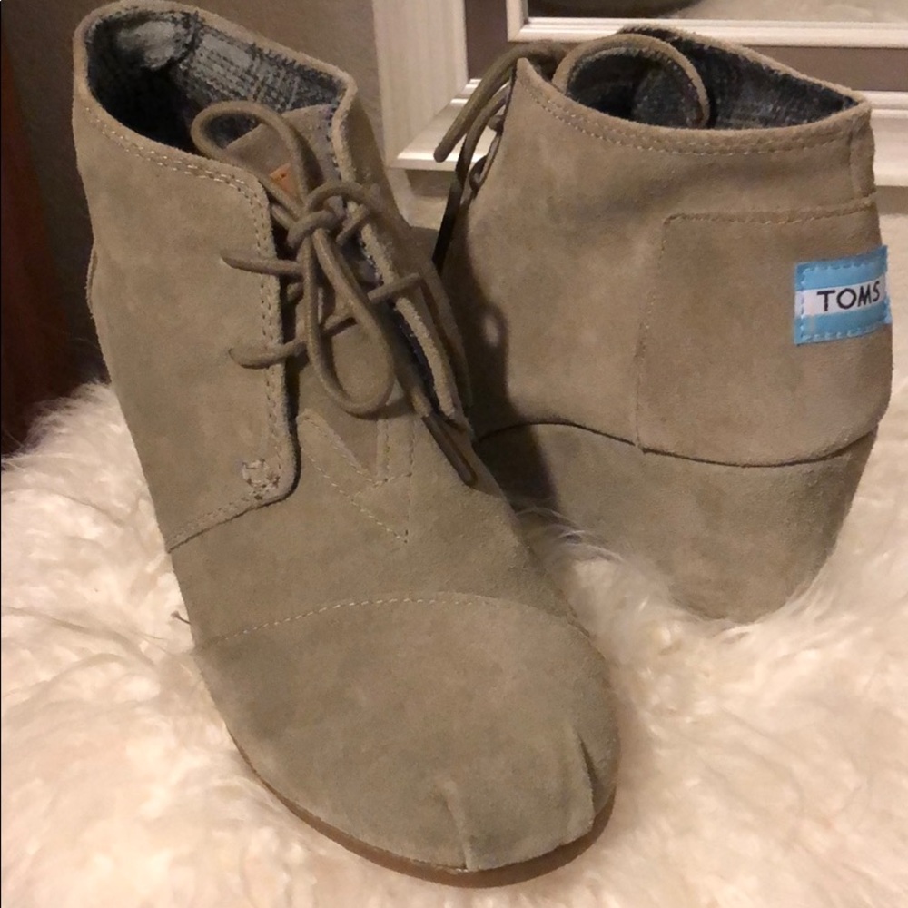 TOMS wedge booties